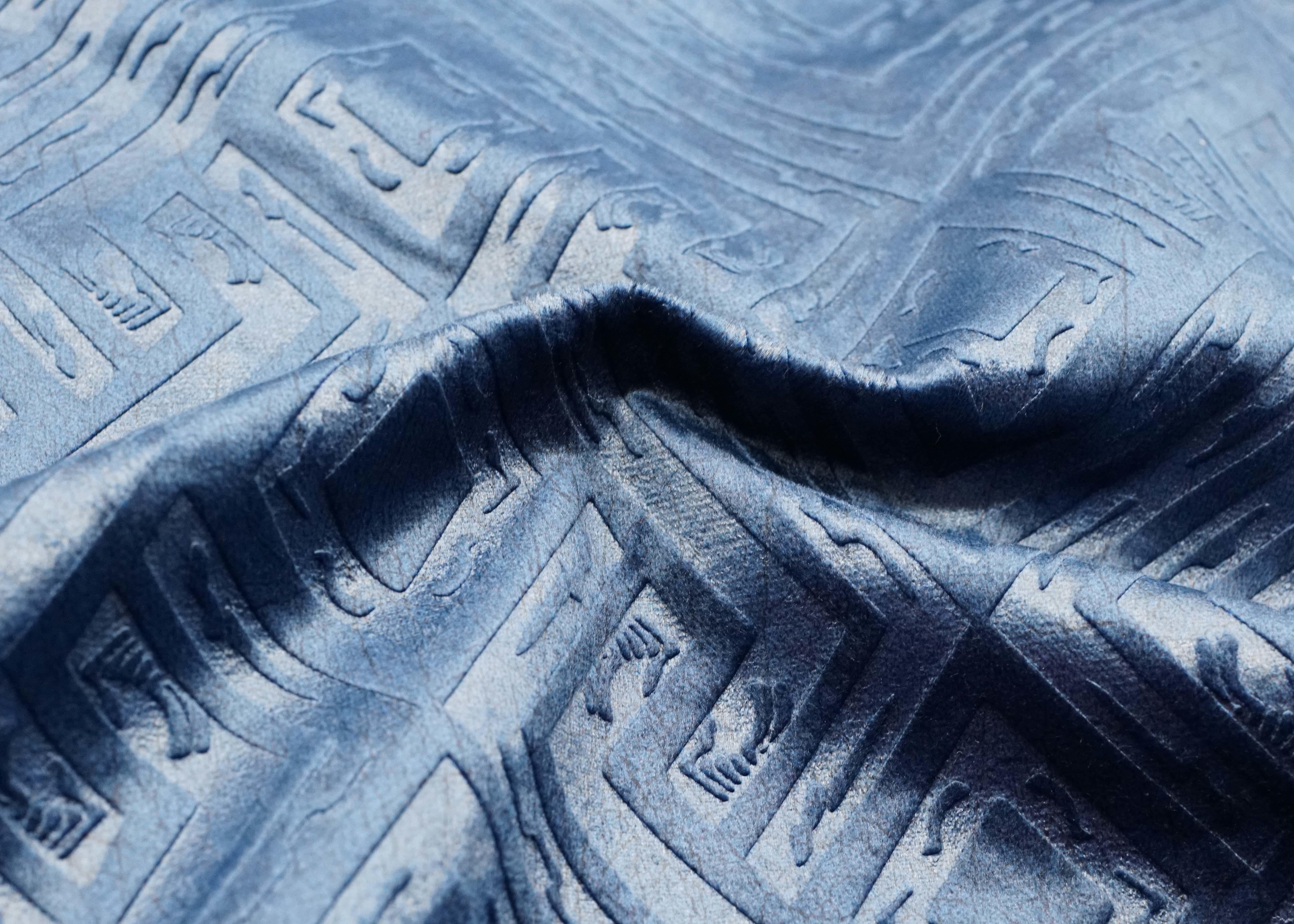 deep 3D embossed on Italy velvet for sofa upholstery
