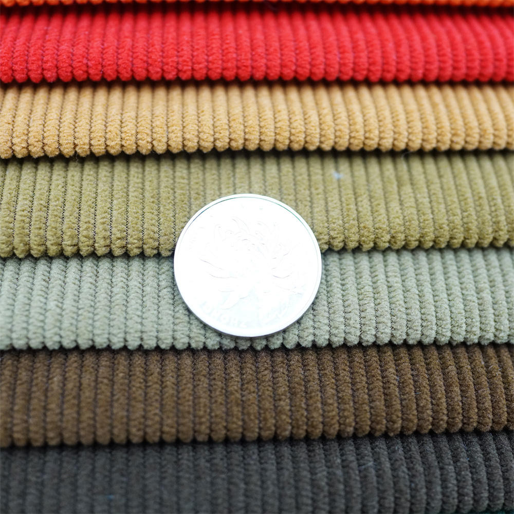 100 % polyester corduroy for Fashion clothing jacket corduroy fabrics