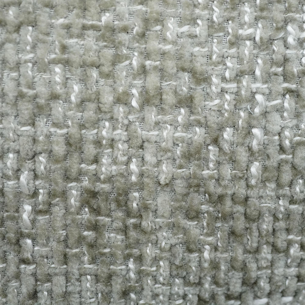 popular polyester fancy chenille yarn tweed fabric for overcoat