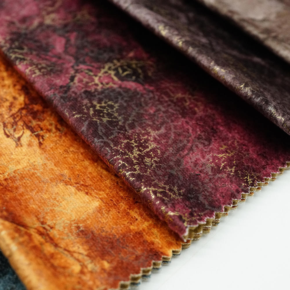 100% polyester luxury mattress printed velvet  home textile fabric