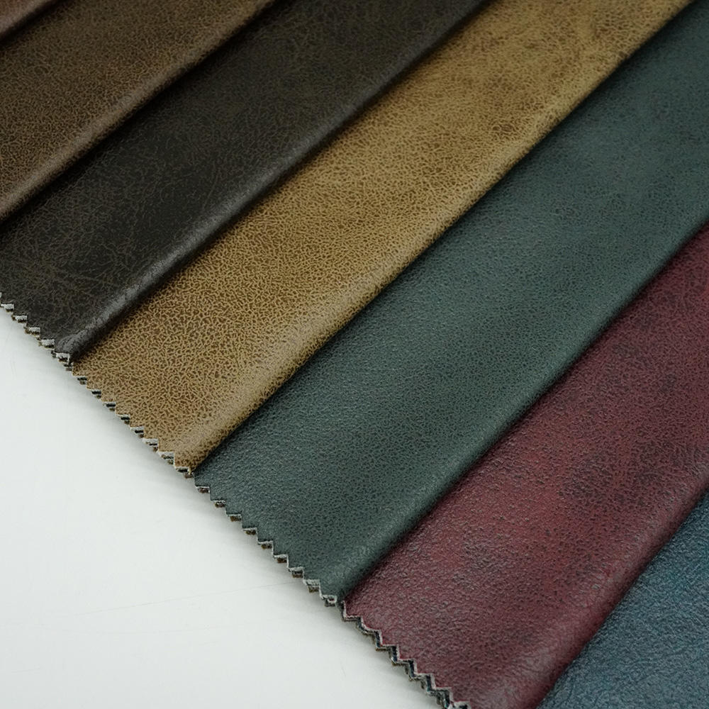 100% Polyester Upholstery Look Leather Fabric Cloth For Sofa