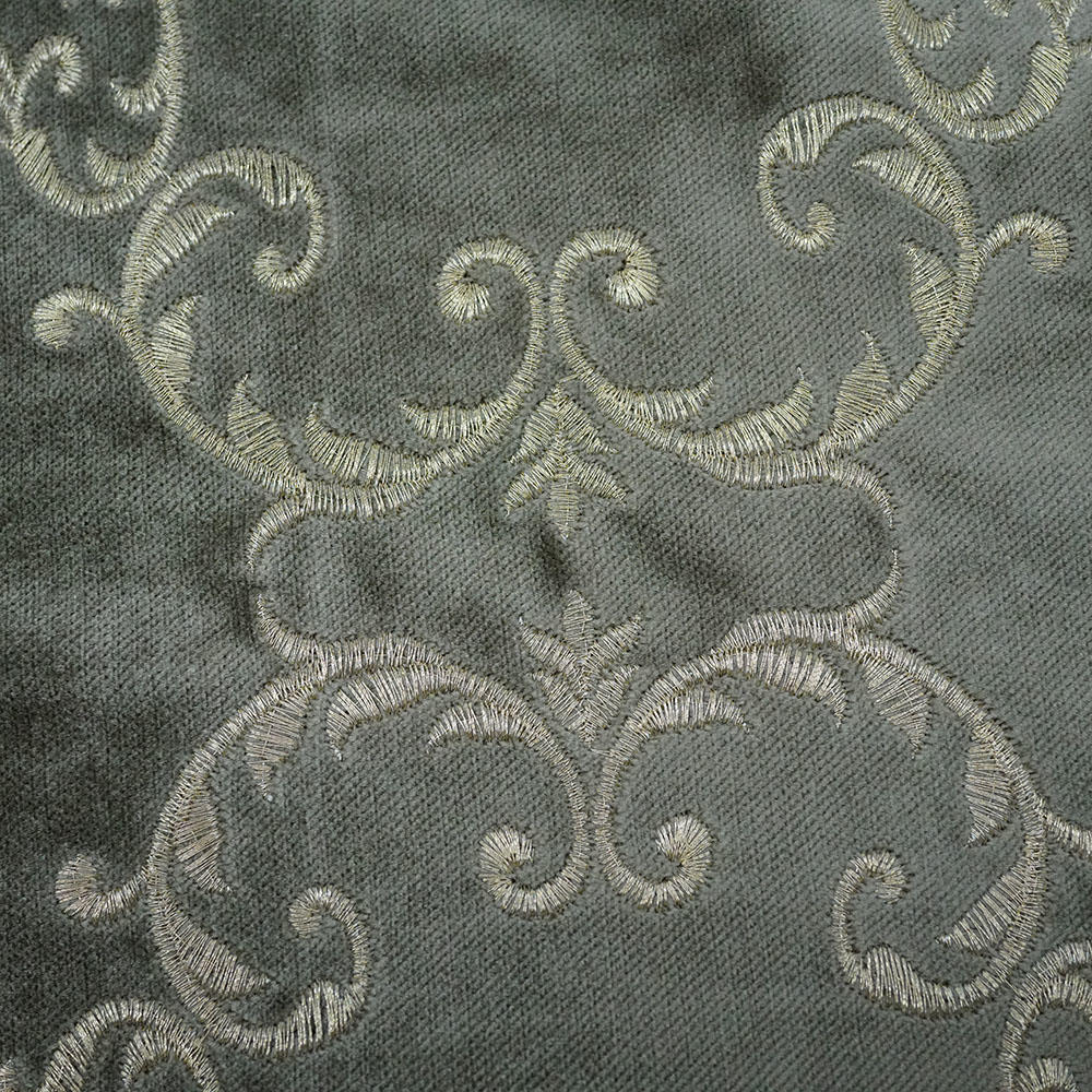 High Quality Quilted Embroidery Velvet Upholstery Fabric 