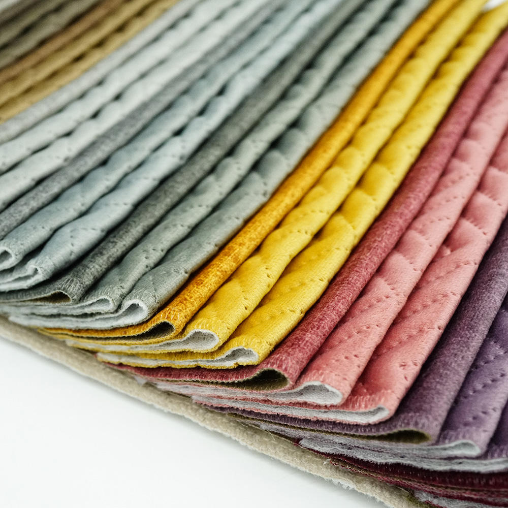 Plain Dyed Velvet Sofa Upholstery Fabric For Home Furniture