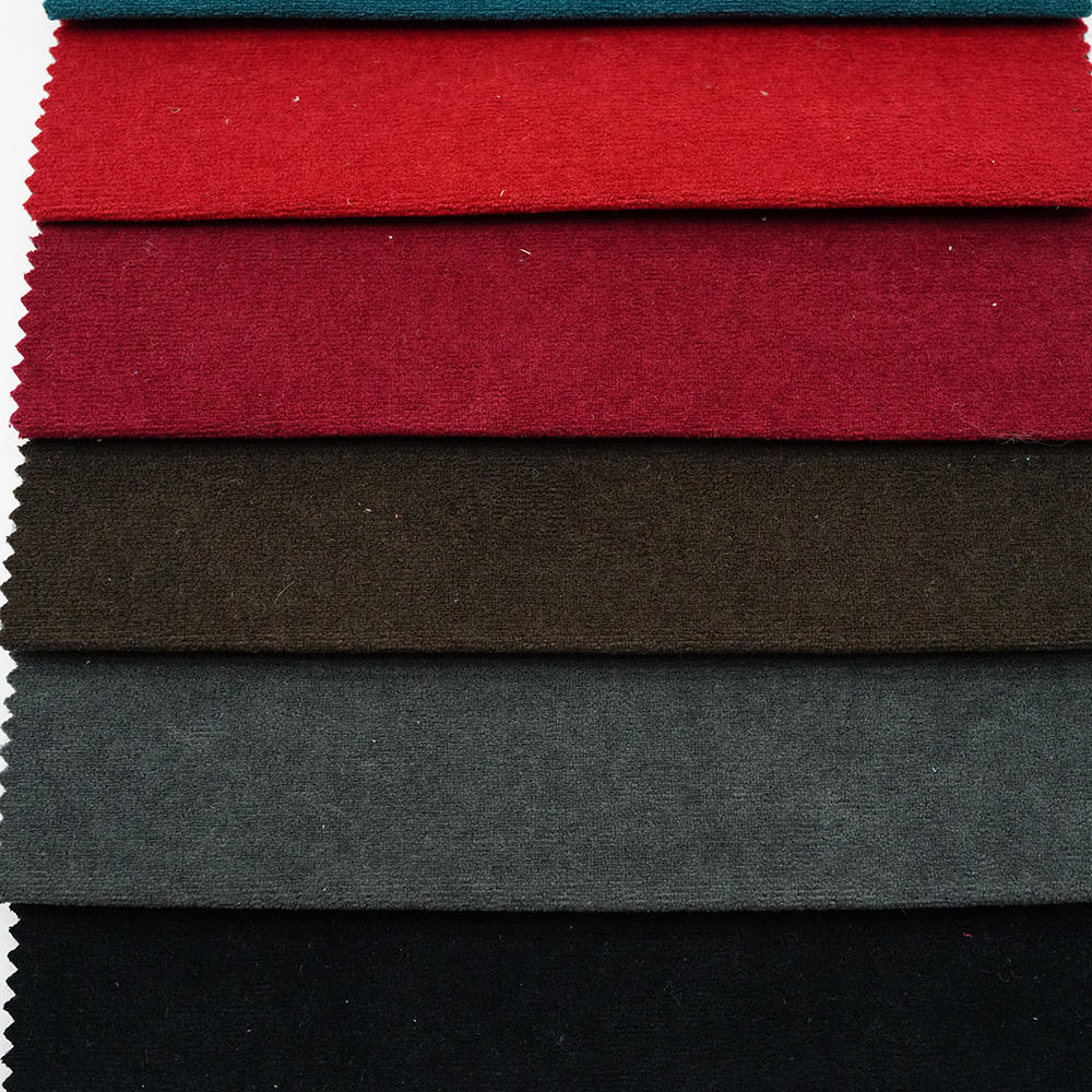 Solid Color 100% Polyester Fabric Velvet Material Home Textile for Upholstery Furniture Fabric