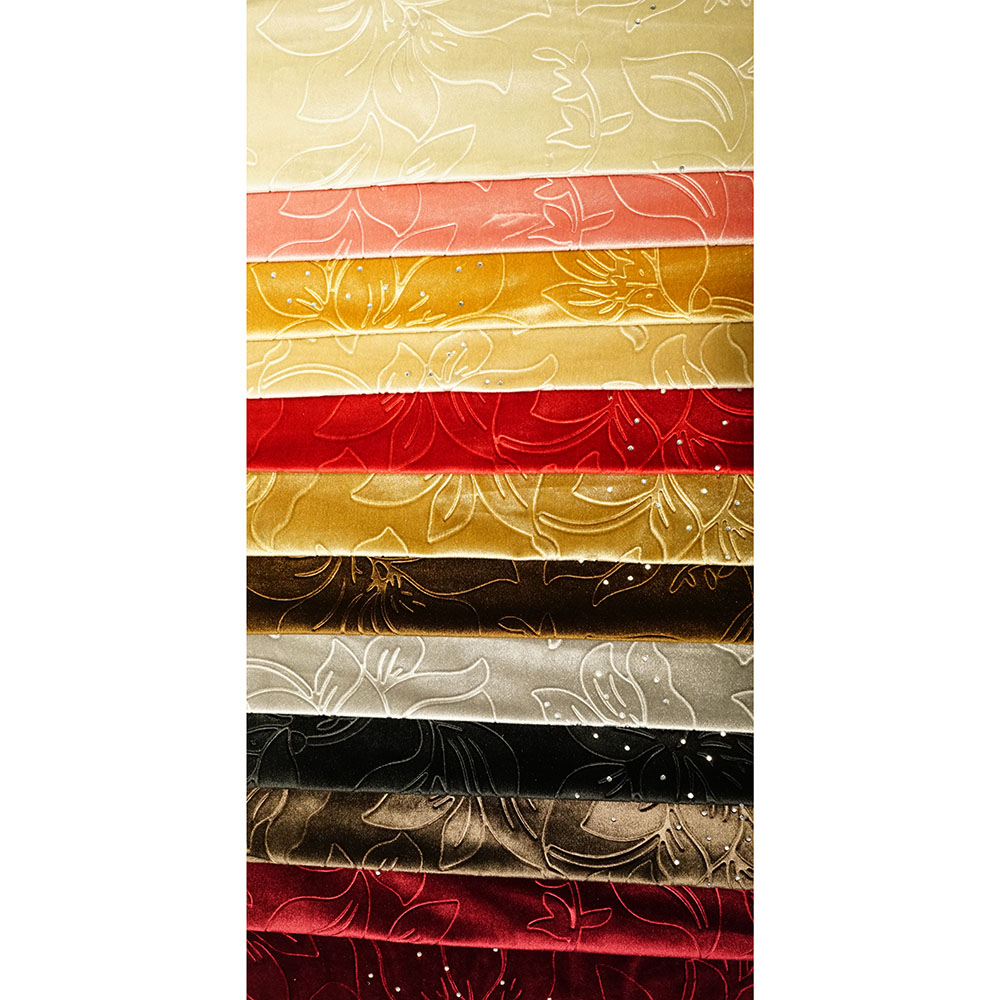Hottest design embossed velvet sofa upholstery fabric