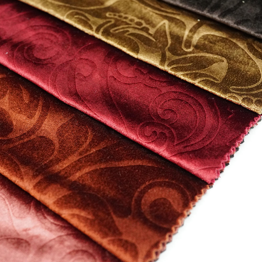 100% Polyester Velvet Knitted Sofa Upholstery  Fabric 