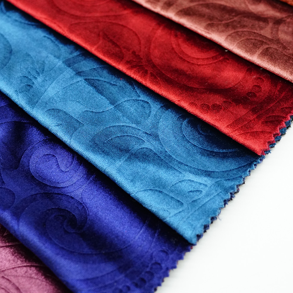 100% Polyester Velvet Knitted Sofa Upholstery Fabric