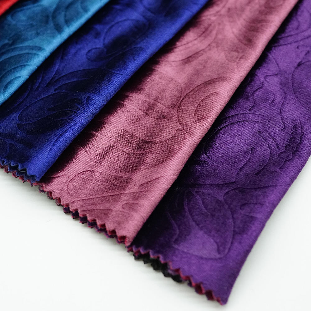 100% Polyester Velvet Knitted Sofa Upholstery  Fabric 