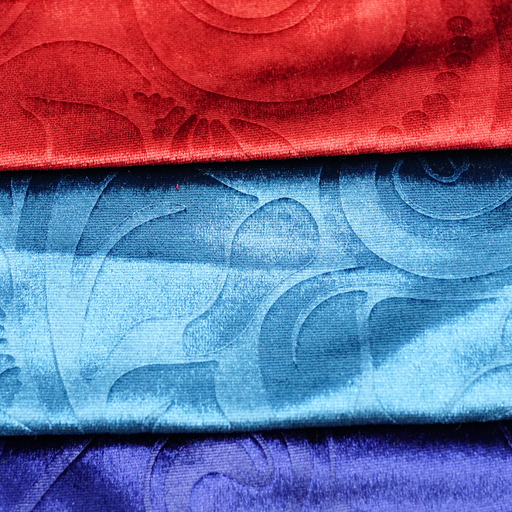 100% Polyester Velvet Knitted Sofa Upholstery Fabric