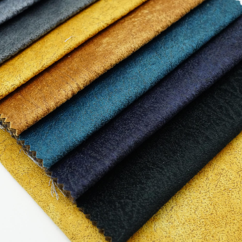 China Factory Supply Multi-colors Holland Velvet Polyester Fabric For Sofa Furniture Textile