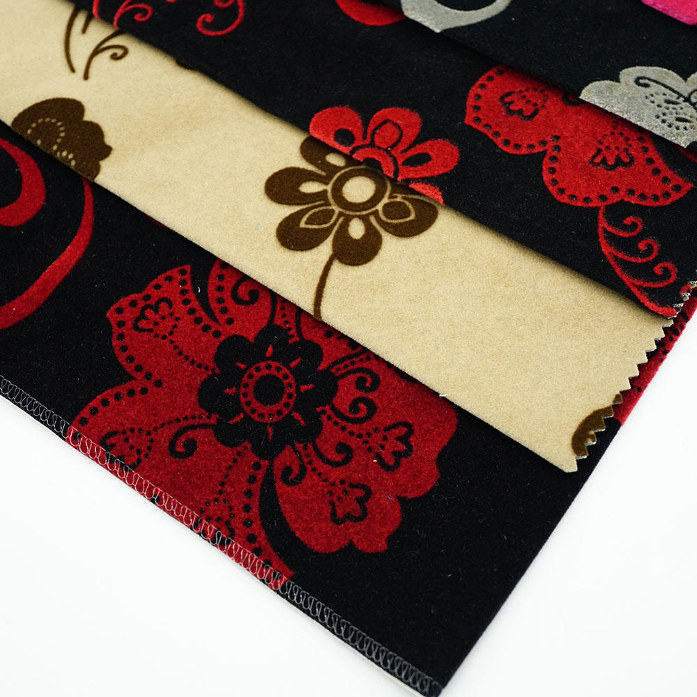 Classical 3D Flowers Upholstery Flocked Velvet Fabric Home Textile