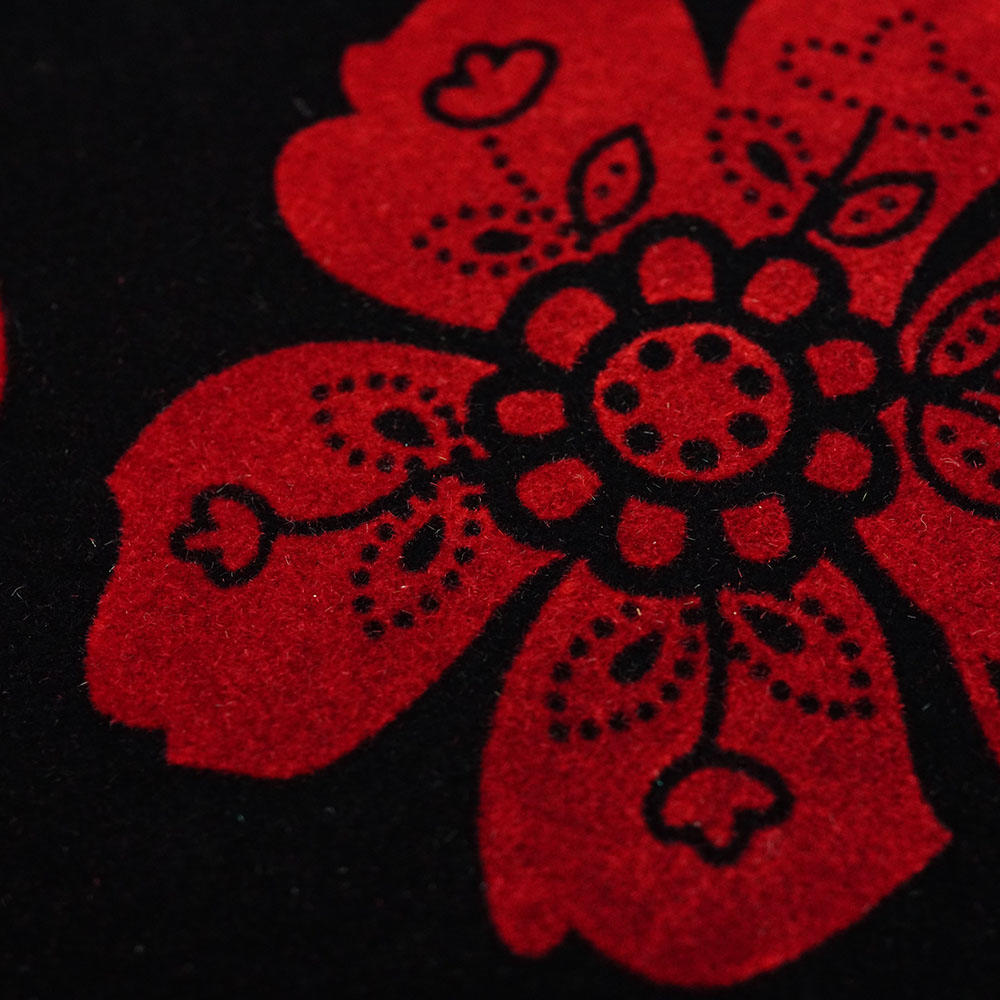Classical 3D Flowers Upholstery Flocked Velvet Fabric Home Textile
