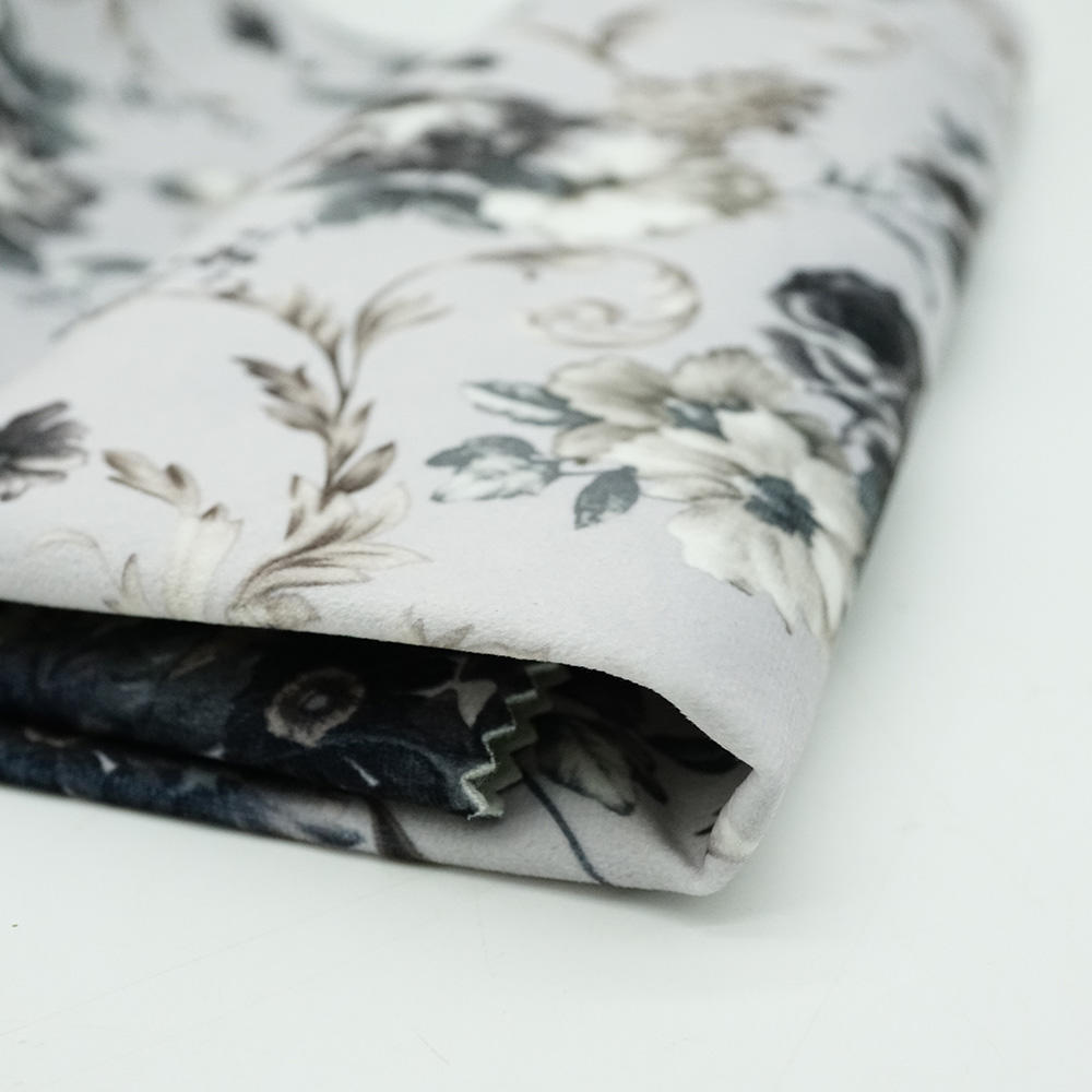 100% Polyester Printing Velvet Upholstery Sofa Fabric