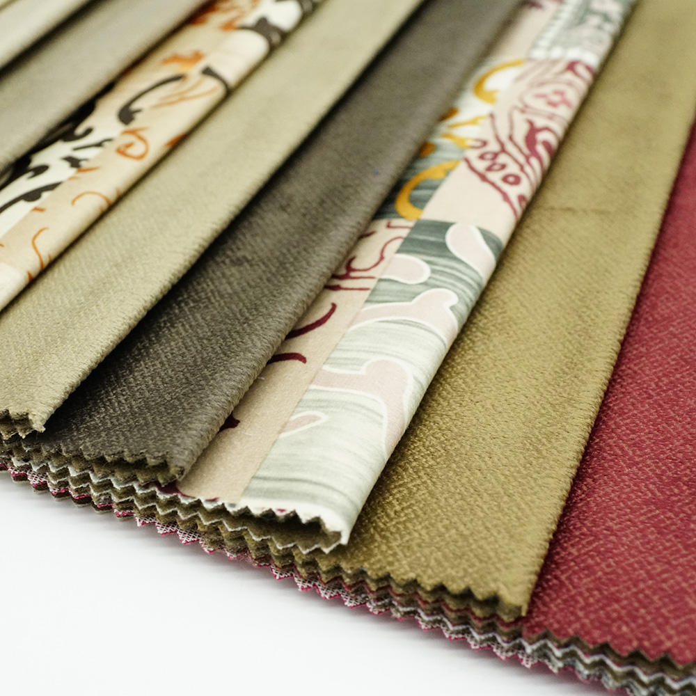 Modern Upholstery Sofa Cover Fabric 100% Polyester Knitted Holland Velvet Fabric