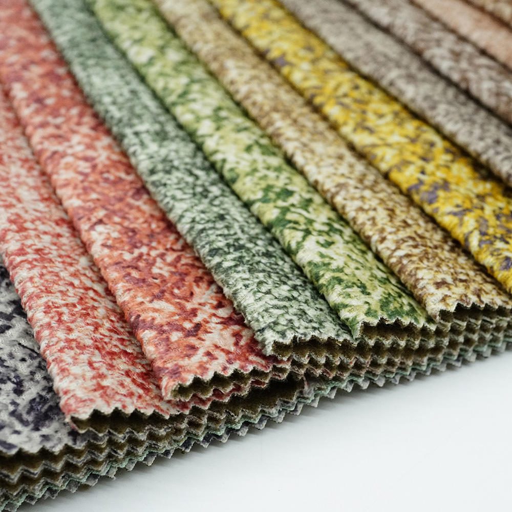 Printing Polyester Velvet Fabric Sofa Furniture Upholstery Textiles 