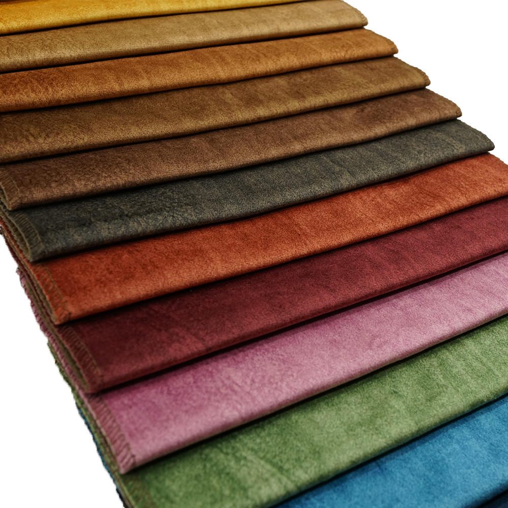 Customized 100% Polyester Upholstery Holland Velvet Fabric For Prestige Sofa fabric
