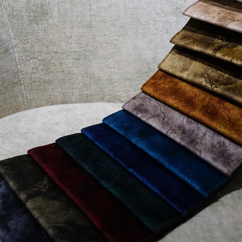  Fashion Style 100% Polyester Knitting Holland Velvet Upholstery Sofa Making Fabric