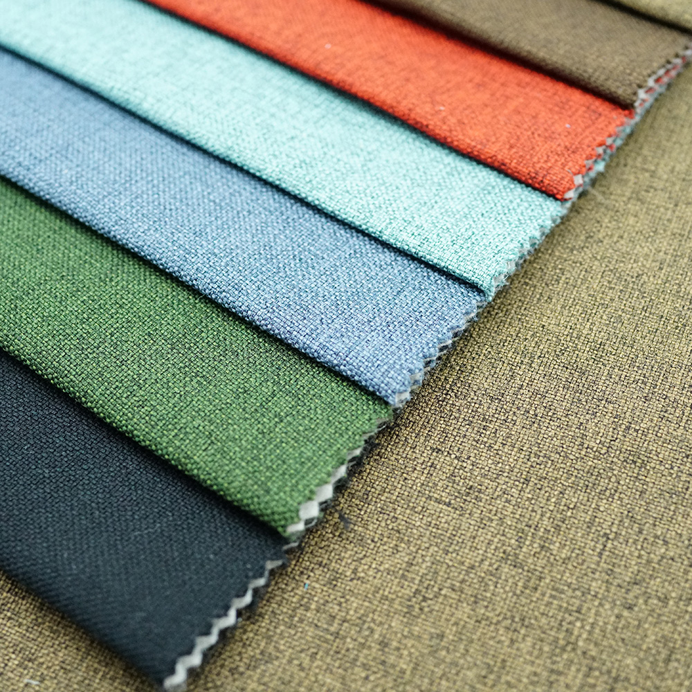 colorful high quality linen upholstery fabric for neterlands market