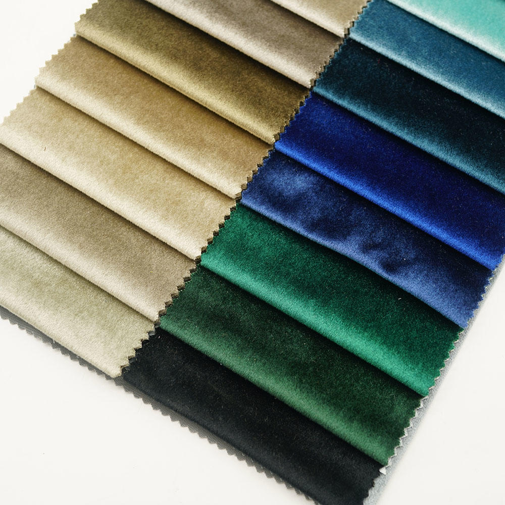 European Fashion Style 100% Polyester Knitting  Velvet Upholstery Sofa Making Fabric