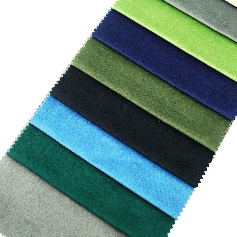 Soft and Comfortable Holland Velvet Polyester Plain  Cheap Upholstery Fabric for Sofa and Curtain 