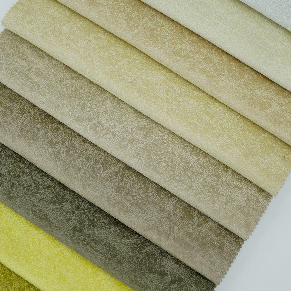 New Coming Glued Embossed Holland Velvet Sofa&Curtain Upholstery Fabric