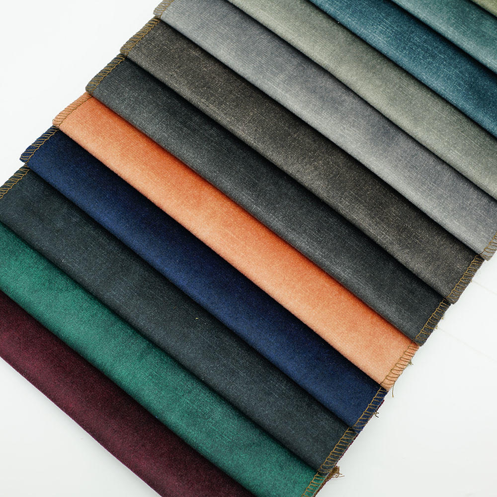 100% Polyester Plain Dyed Holland Velvet Fabric For Upholstery Home Textile Sofa Fabric Products