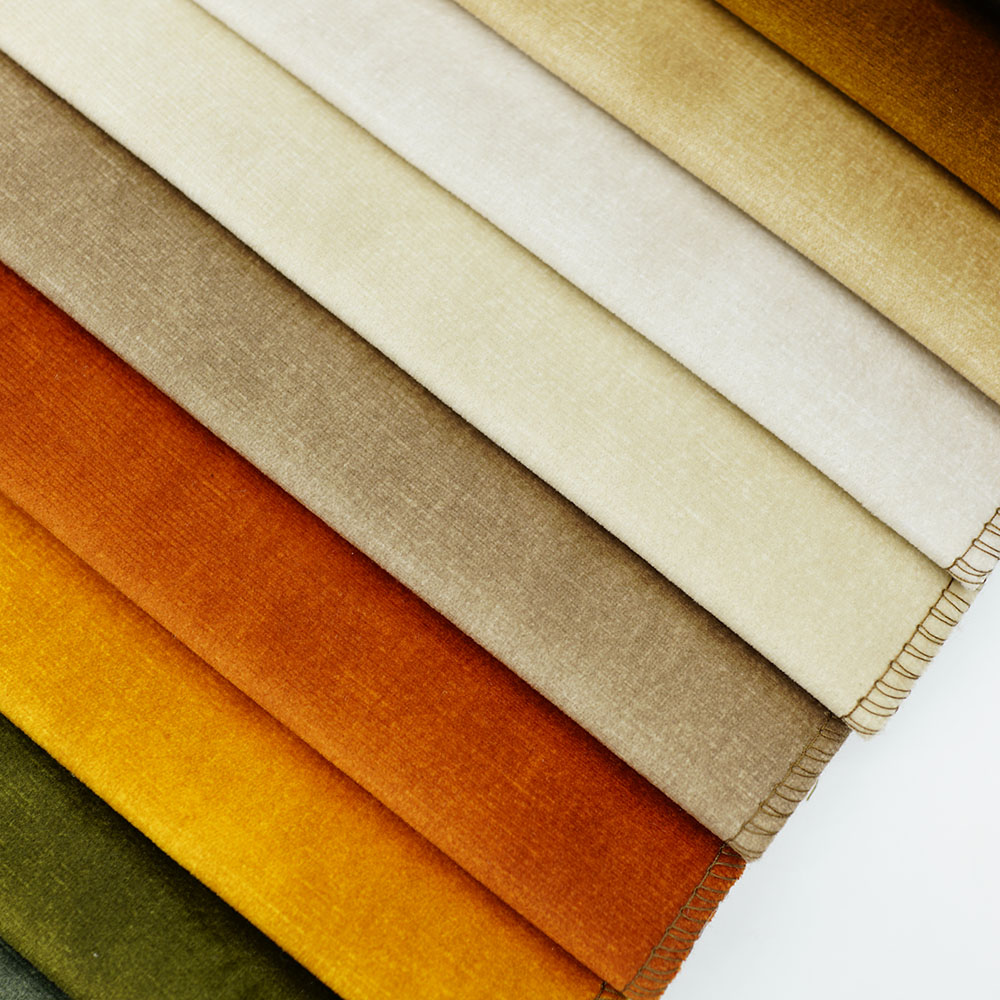 100% Polyester Plain Dyed Holland Velvet Fabric For Upholstery Home Textile Sofa Fabric Products