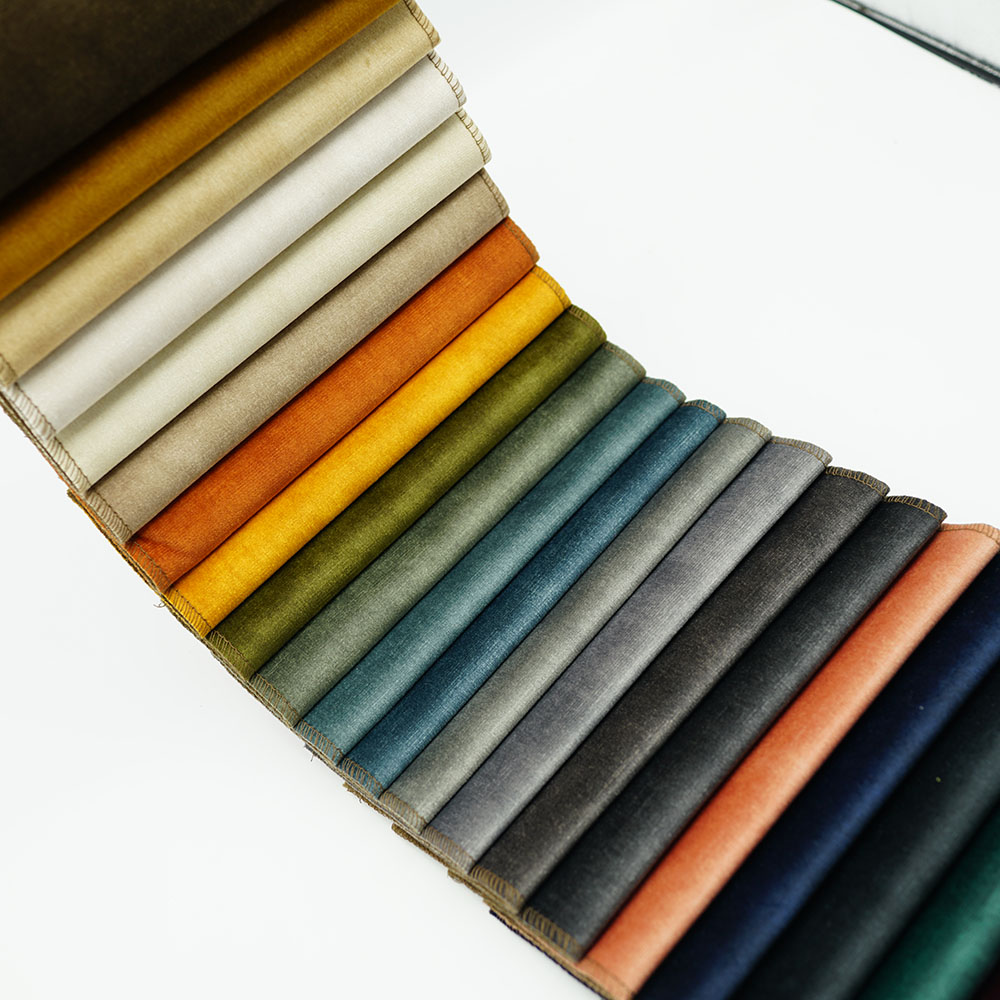 100% Polyester Plain Dyed Holland Velvet Fabric For Upholstery Home Textile Sofa Fabric Products