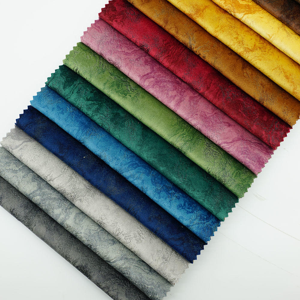 Jiaxing Manufacturer 100% Polyester Knitting Fabric For Living Room Sofa Furniture Printed Velvet Fabric