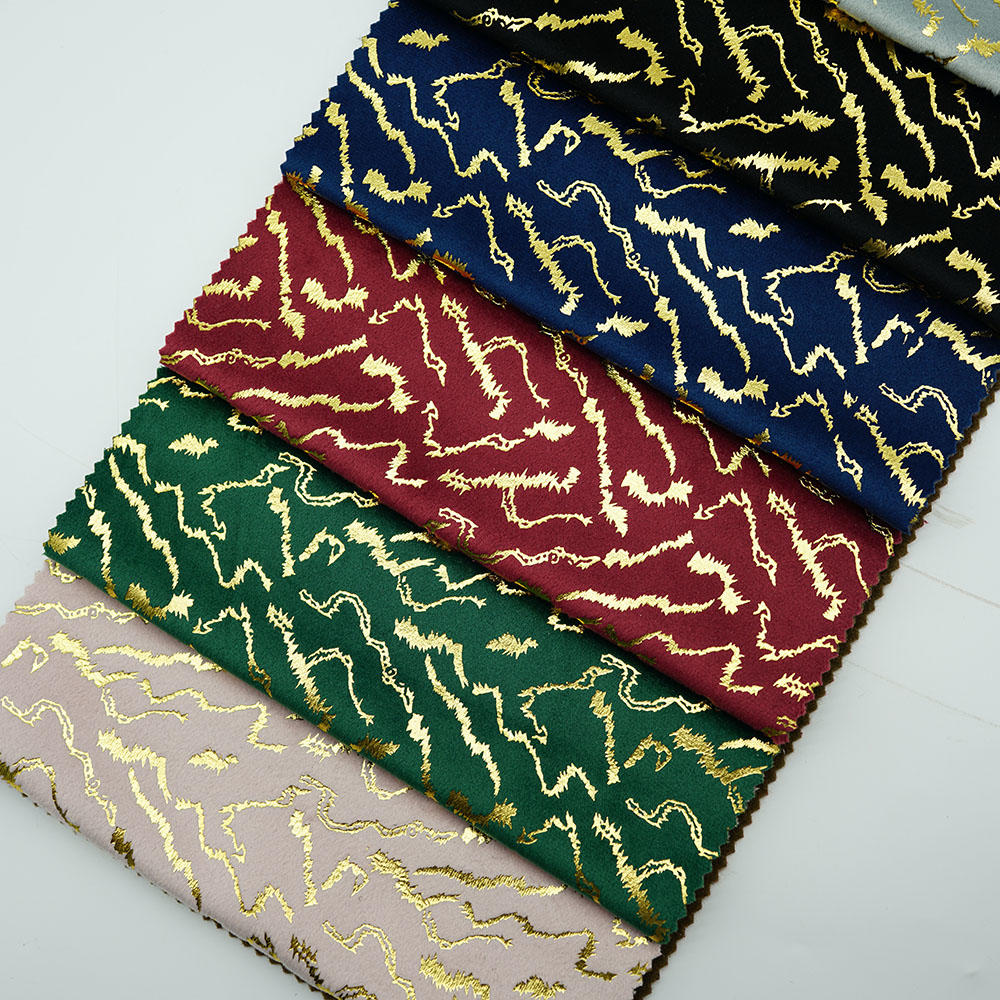 New Coming Latest Popular Designing Foil Stamping Holland Velvet Fabrics For Sofa Furniture Material