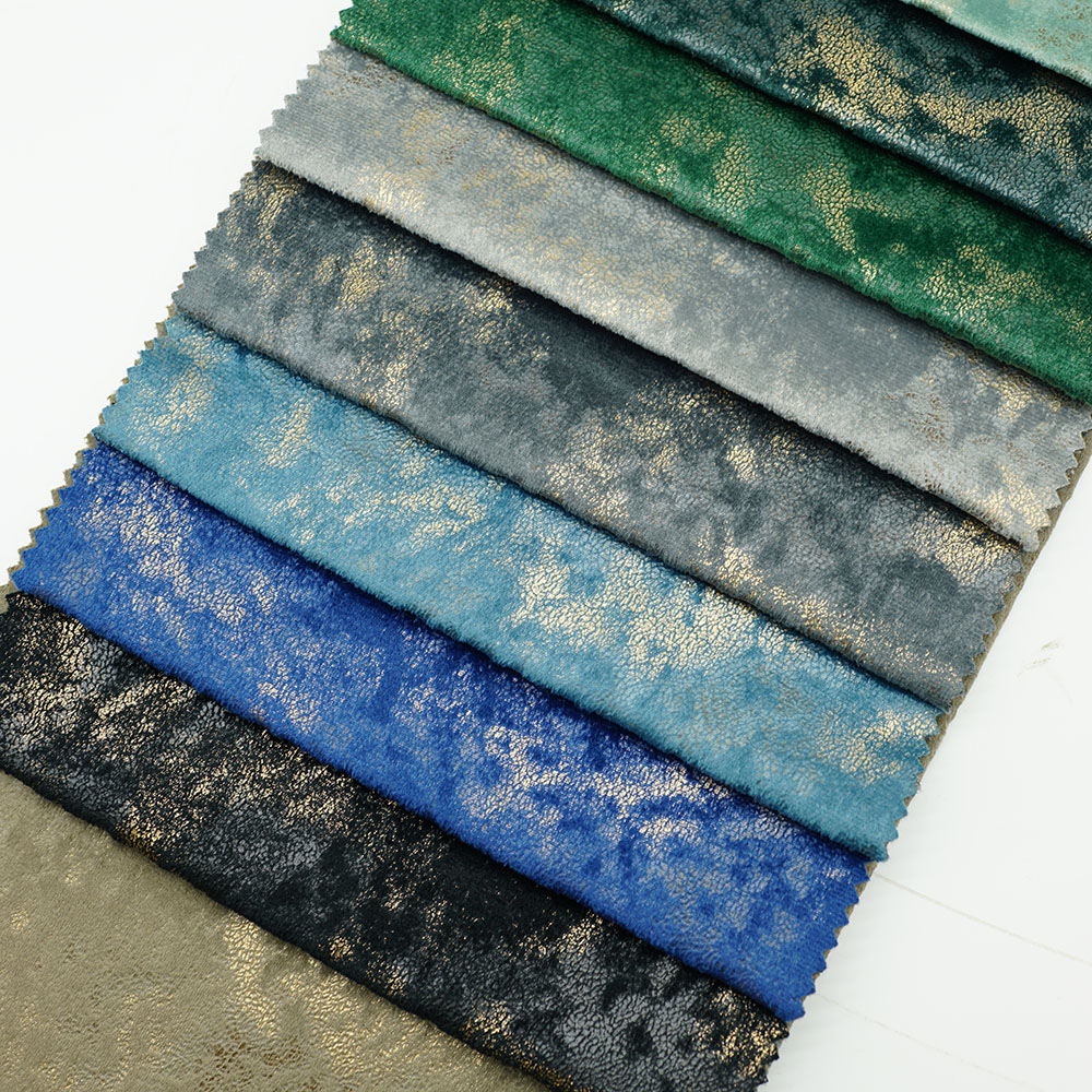 100% Polyester Warp Home Textile Sofa Upholstery Holland Knitted Velvet Fabric