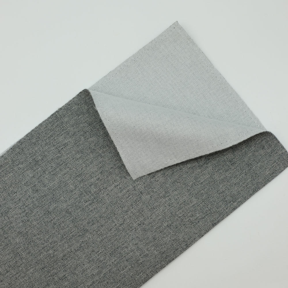 Hot Selling 100% Polyester Sofa Linen Fabric Textile With Pongee Backing