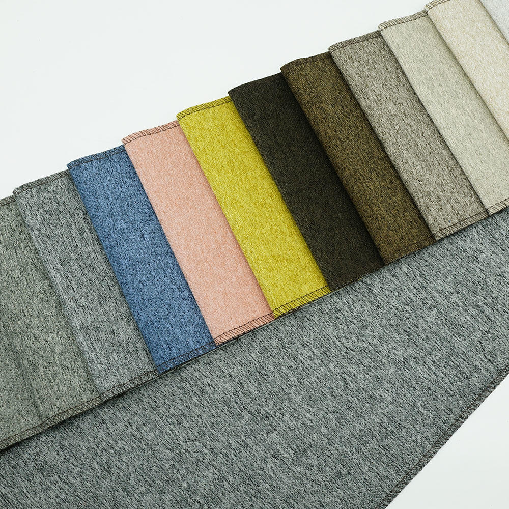 Multicolor design polyester linen look home textile fabric 